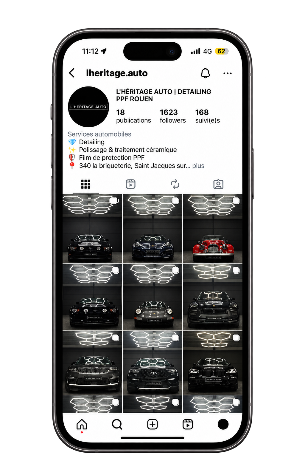 Compte Instagram L'Héritage Auto Rouen